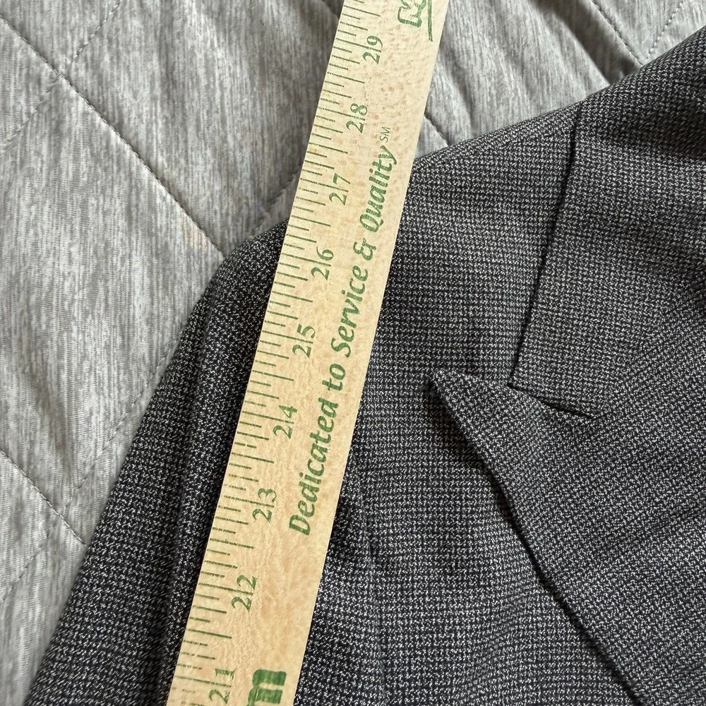 FC Plus Double Breasted 80s Blazer Mens 44 L Womens XL Gray Rockabilly Hollywood